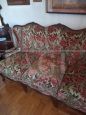  Louis XV style Bergère living room set with floral sofa and armchairs