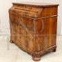 Antique Louis Philippe walnut briar dresser with drop-down desk