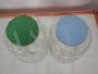 Pair of vintage glass shop jars, 1970s