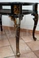 Antique Napoleon III Ebonized Wood display table with Mother of Pearl