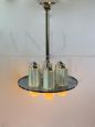 Vintage glass chandelier from Fidenza Vetraria