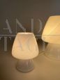 Trio of mushroom lamps in artistic Murano glass, Italy 1970s