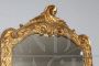 Pair of antique Louis XVI mirrors in pure gold, Italy 1750