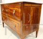 Antique Louis XVI chest of drawers in Rolo inlaid walnut, Italy 18th century
