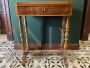 Antique Louis Philippe side table or bedside table with drawer