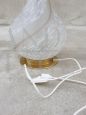 Vintage 70s glass and brass table lamp