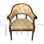 Antique Directory period armchair, cockpit shape