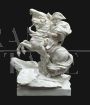 Antique sculpture with Napoleon on horseback in Capodimonte porcelain