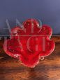 Moretti signed vase in red Murano glass, Italy 1960s
