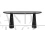 Angelo Mangiarotti style Eros console in black Marquina marble