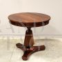 Antique Charles X side table in inlaid walnut, Italy 19th century