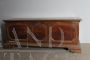 Antique Italian chest in solid walnut with carvings, 17th century