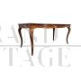 Antique French baroque style table with floral inlays