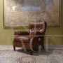 1920s brown leather armchair