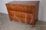 Antique Directoire chest of drawers in veneered walnut, Umbria Italy early 1800s
