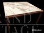 Vintage table with marble effect top