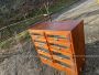 Antique cherry wood grocery shop drawer unit