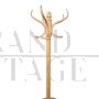 Vintage Austrian coat stand with umbrella stand in bent beech