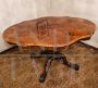 Mid-19th century Victorian center table with violin-shaped top