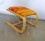 Vintage ottoman stool in bentwood with padding