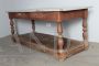 Large antique tailor's table from the early 1900s with lacquered top