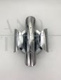 Pair of chromed wall lights attributed to Reggiani, 1970s design       
