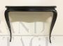 Black lacquered console table in antique style, Italy 1900s