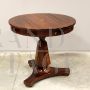 Antique Charles X side table in inlaid walnut, Italy 19th century