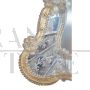 Murano glass mirror with floral motifs
