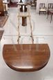 Antique oval table extendable up to 7.80 m in walnut wood