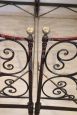 Pair of antique single beds in wrought iron, 19th century