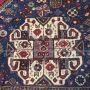 1930s Ashfar Persian Rug in Red and Blue, 266 x 180 cm
