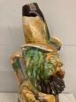 Seminara majolica jug from Calabria with anthropomorphic figure