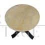 Art Deco style round coffee table with parchment top