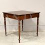 Small antique Louis Philippe table in walnut, 19th century Italy