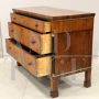 Antique Empire chest of drawers in walnut, Italy 19th century