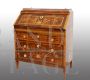 Antique Louis XVI drop-leaf dresser in walnut briar with inlays