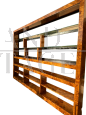 Large Art Deco open bookcase in birch briar