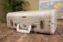 Samsonite Vintage White Leather Hardside Suitcase