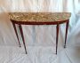 19th century antique style console table with marble top and pin legs