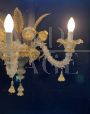 Rezzonico wall lamp in gold Murano glass, Seguso 1980s