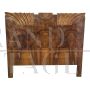Art Deco bed in walnut and walnut briar