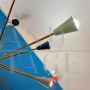 Original Sputnik chandelier by Stilnovo with 12 colored cone light points