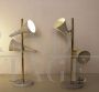 Double cone table lamp in 1970s Stilnovo style