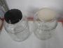 Pair of vintage glass shop jars