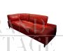Roche Bobois couch sofa in red hammered leather  