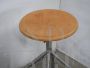 Vintage industrial adjustable stool with 4 feet, 1970s