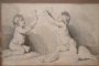 Edmé Bouchardon - Antique copper engraving with children from the 18th century