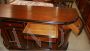 Antique sideboard in walnut with rounded corners, second half of the 19th century