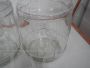 Pair of vintage glass shop jars
